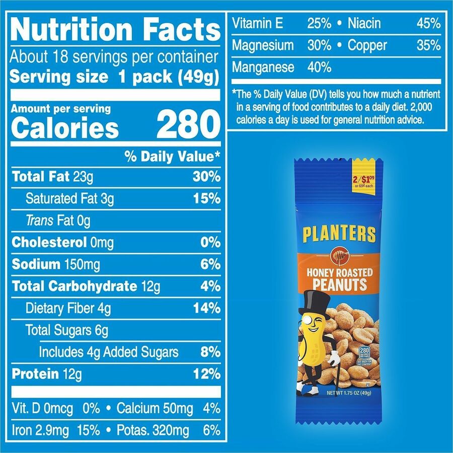 Green Rabbit Planters Roasted Peanuts Snack Packs