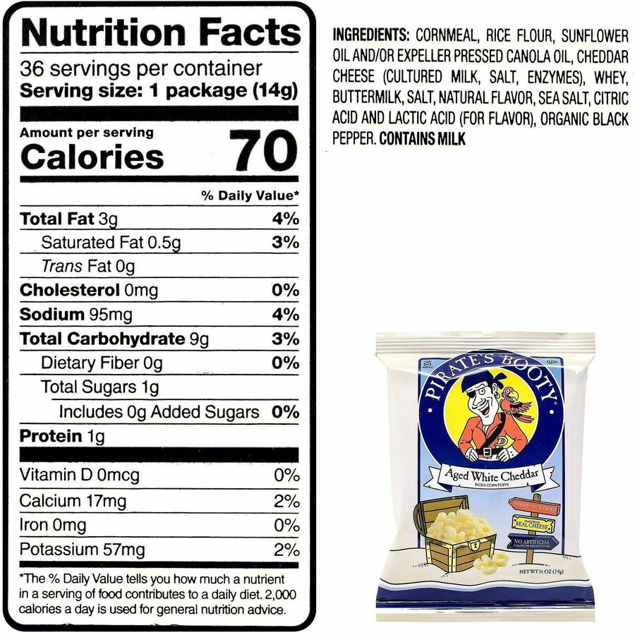 Green Rabbit Pirate's Booty White Cheddar Puffs