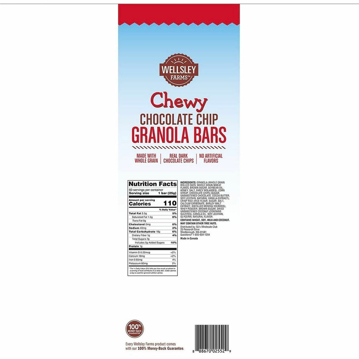Green Rabbit Wellsley Farms Choc. Chip Granola Bar