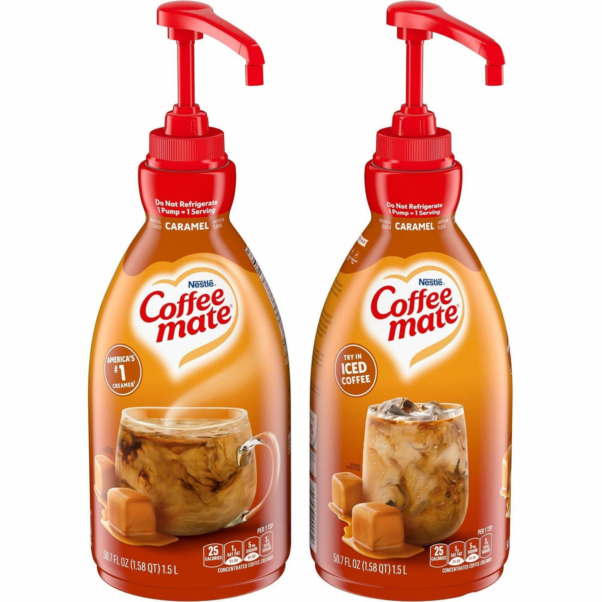 Nestle Professional Solutions Caramel Liquid Concentrate Coffee Creamer - Pump Bottle
