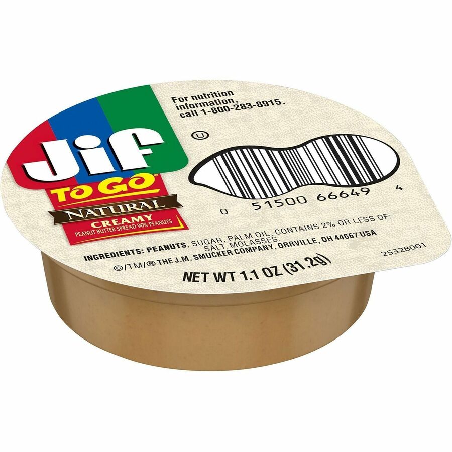Jif To-Go Creamy Natural Peanut Butter Cups