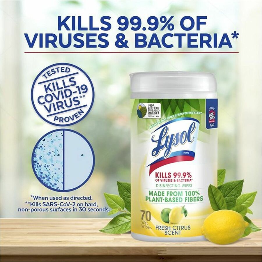 Lysol Plant-Based Fiber Disinfecting Wipes