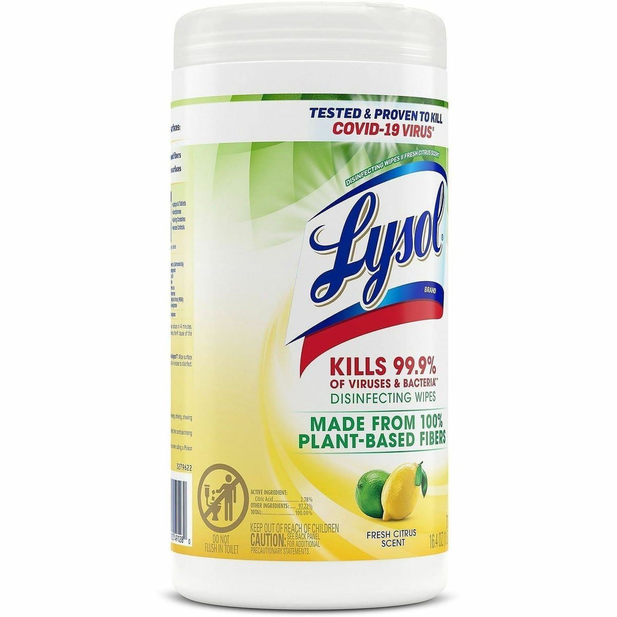 Lysol Plant-Based Fiber Disinfecting Wipes