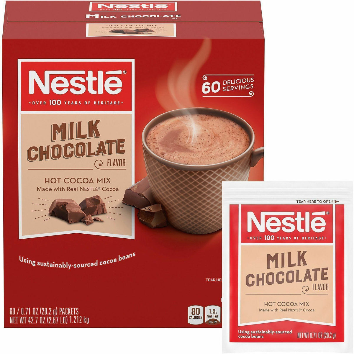 Nestle® Milk Chocolate Single-Serve Hot Chocolate Packets