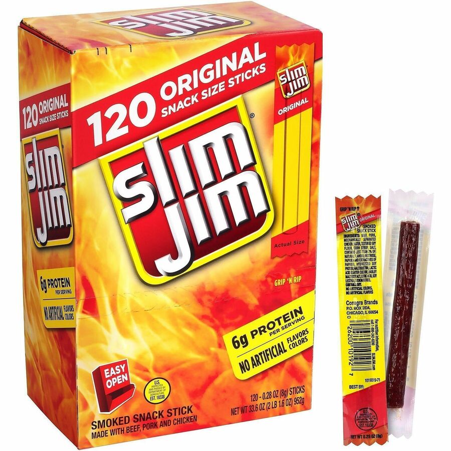 Jack Link's Slim Jim Beef Jerky Meat Sticks