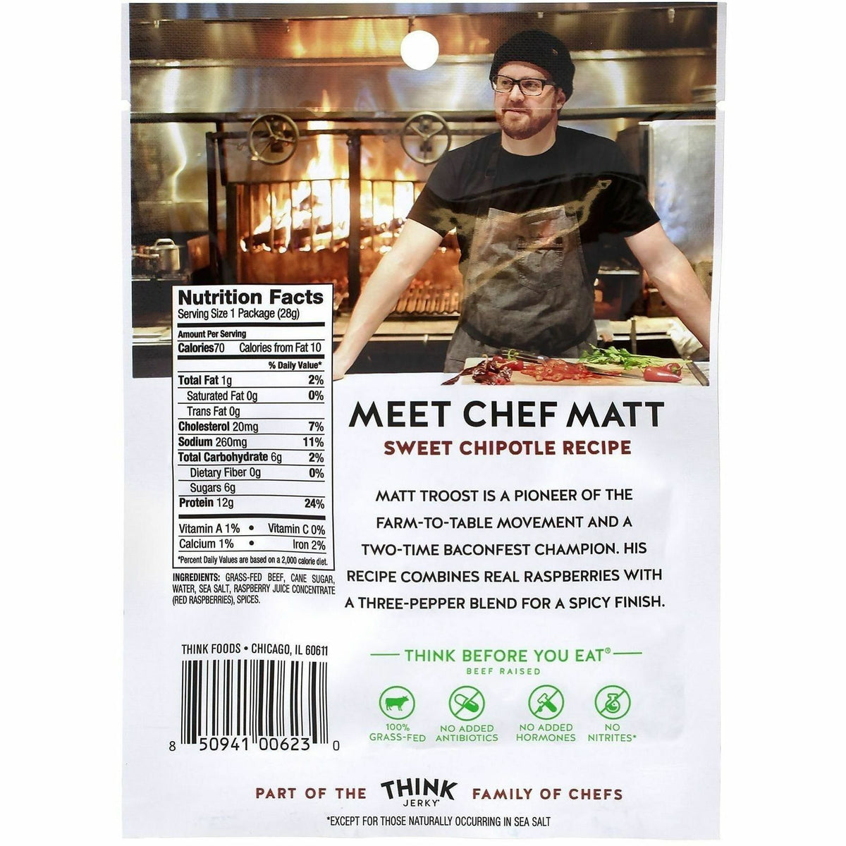 Jack Link's Think Jerky Sweet Chipotle Beef Jerky