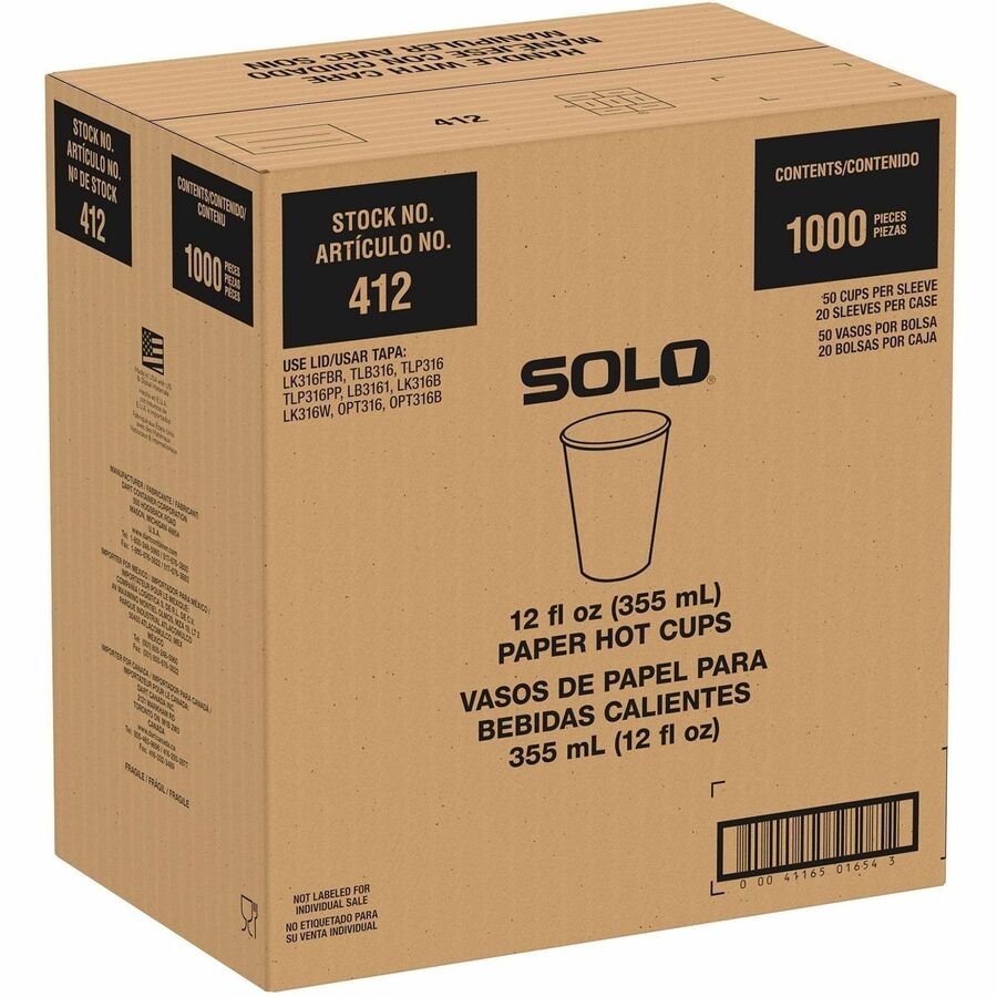 Solo Cup Recycled Content Paper Hot Cups