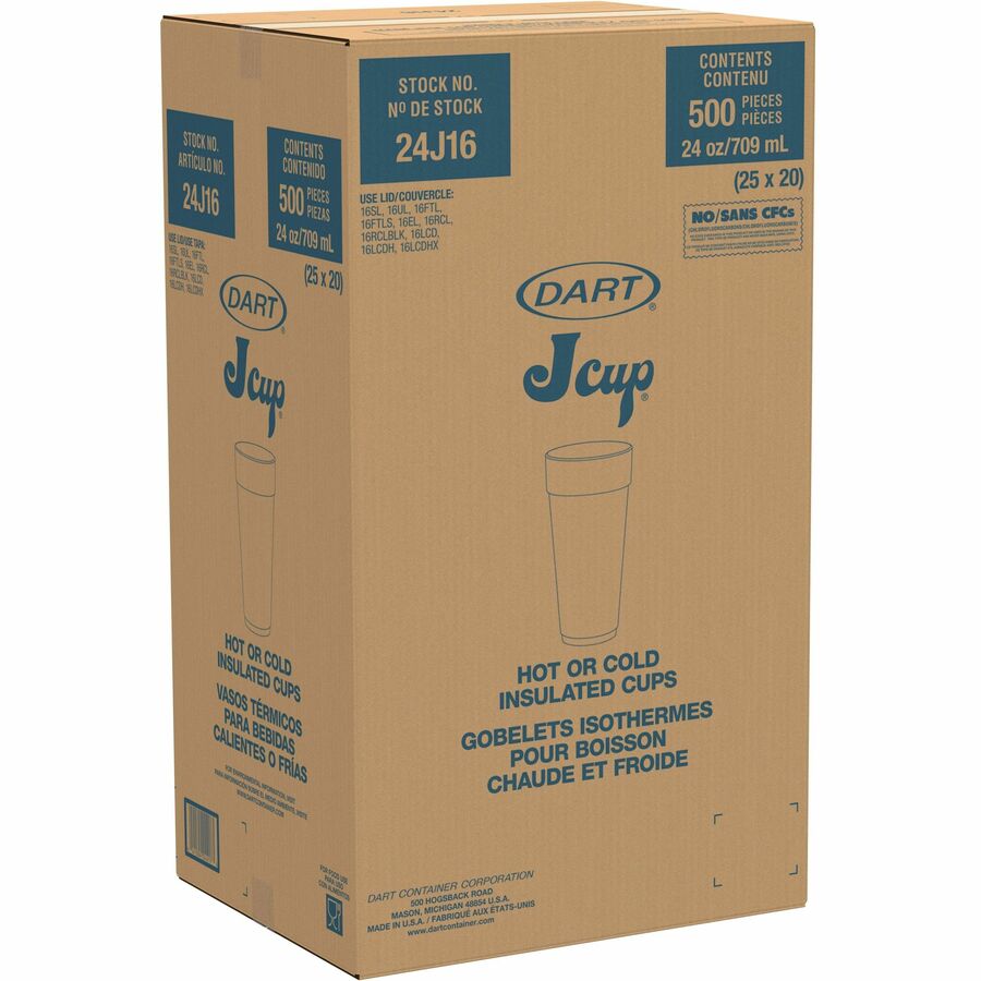 Dart J Cup 24 oz Insulated Foam Cups