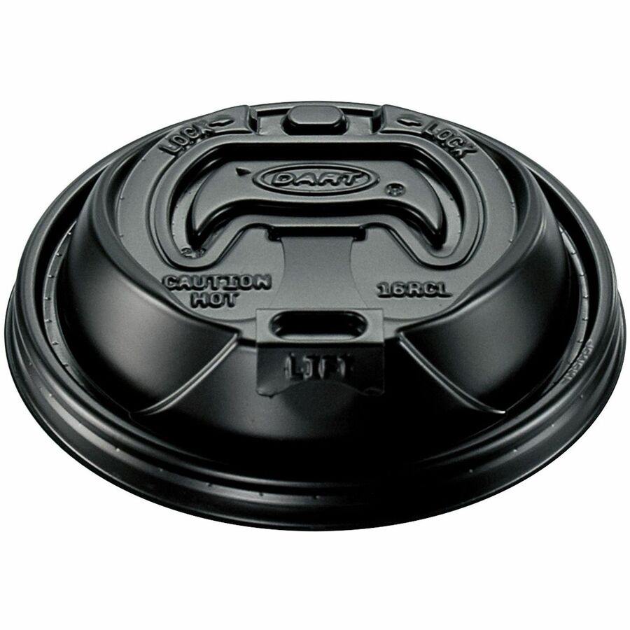 Dart Black Plastic Reclosable Lids