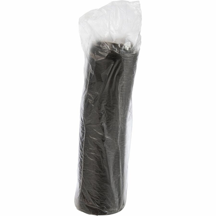Dart Black Plastic Reclosable Lids