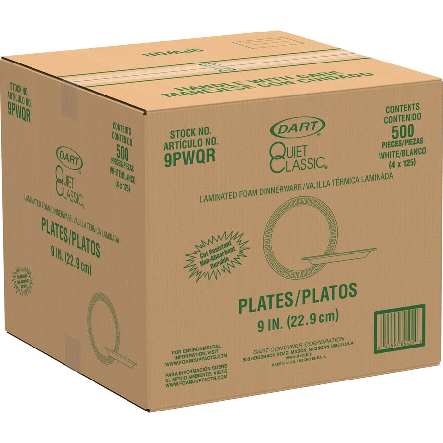 Dart Quiet Classic 9" Laminated Foam Plates