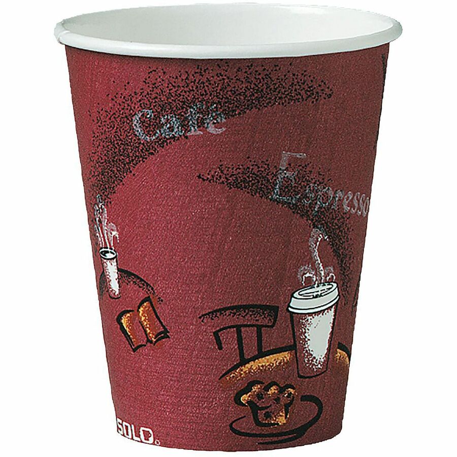 Solo 8 oz Bistro Design Hot Cups