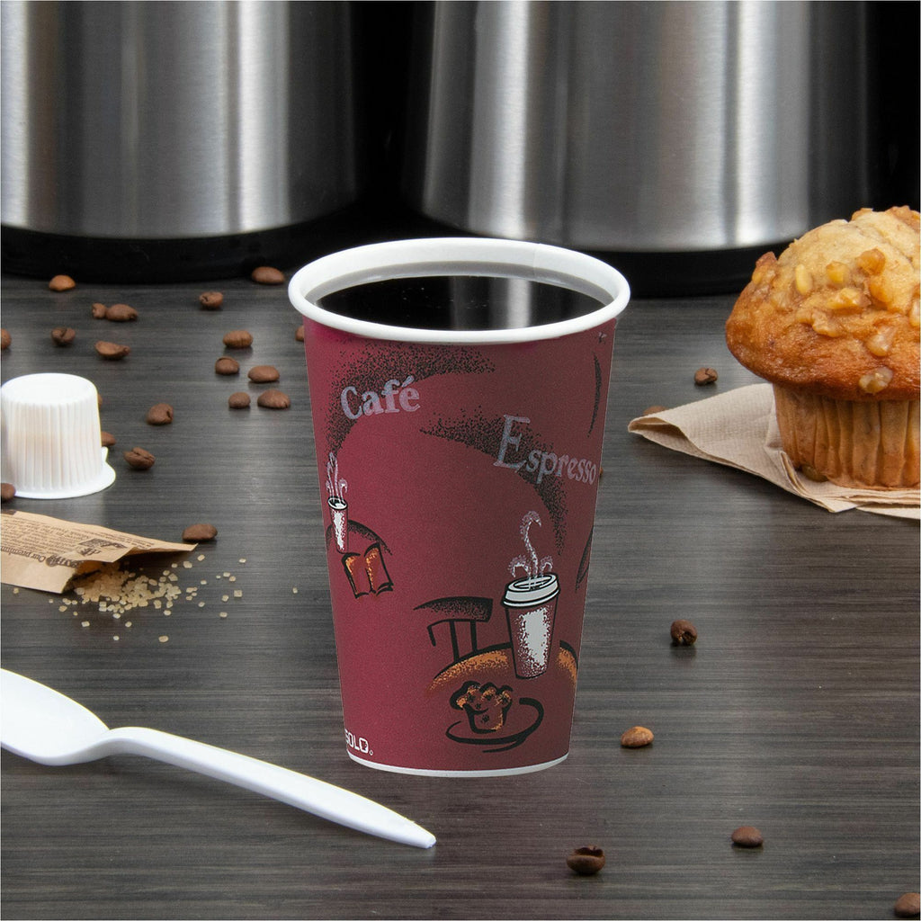 Solo 8 oz Bistro Design Hot Cups