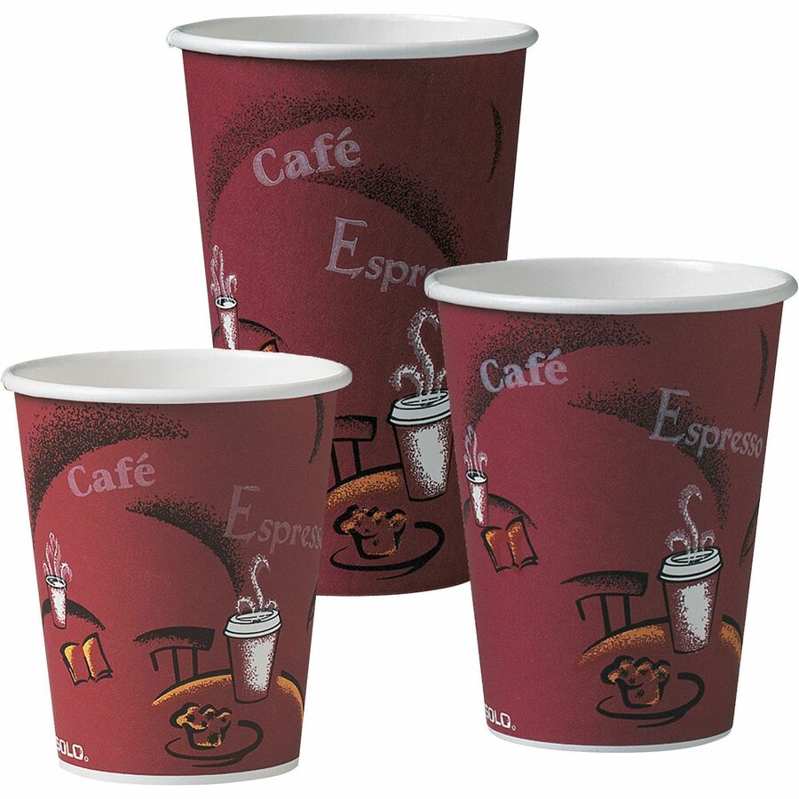 Solo 8 oz Bistro Design Hot Cups