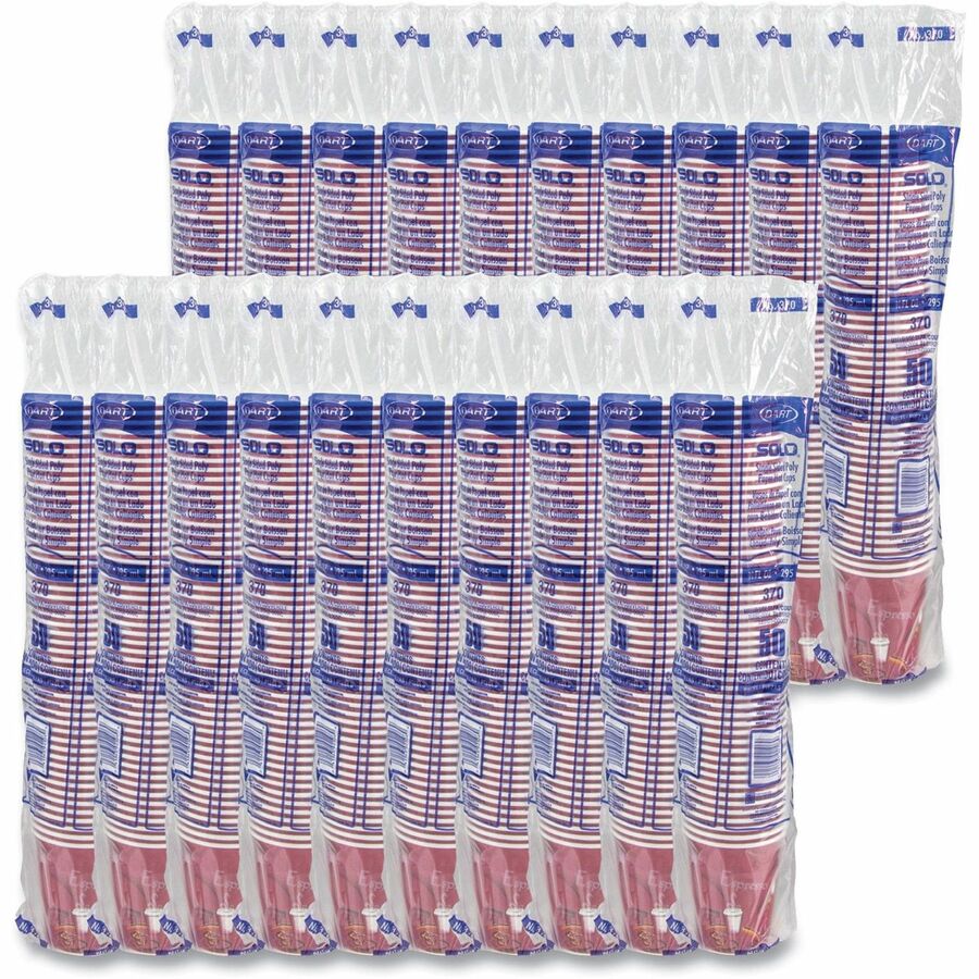 Solo 10 oz Bistro Design Disposable Paper Cups