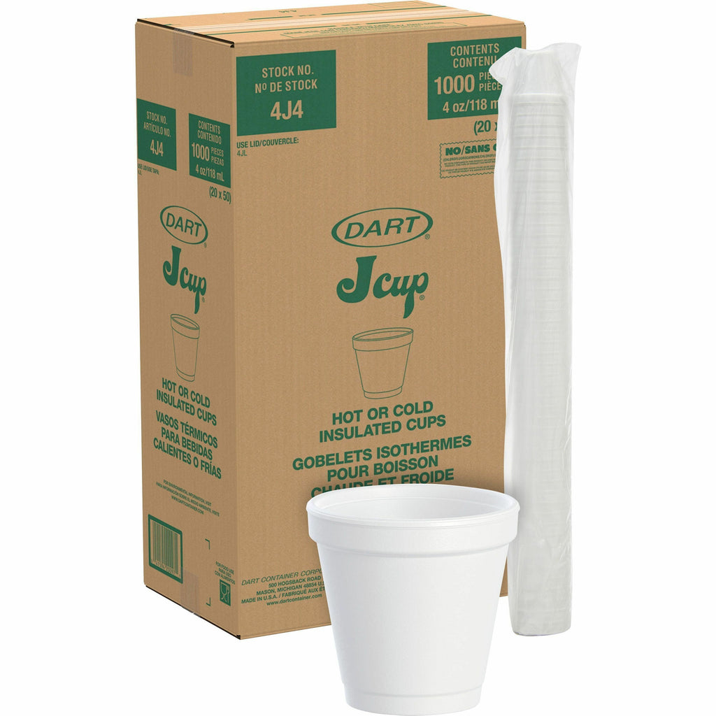 Dart J Cup 4 oz Insulated Foam Cups