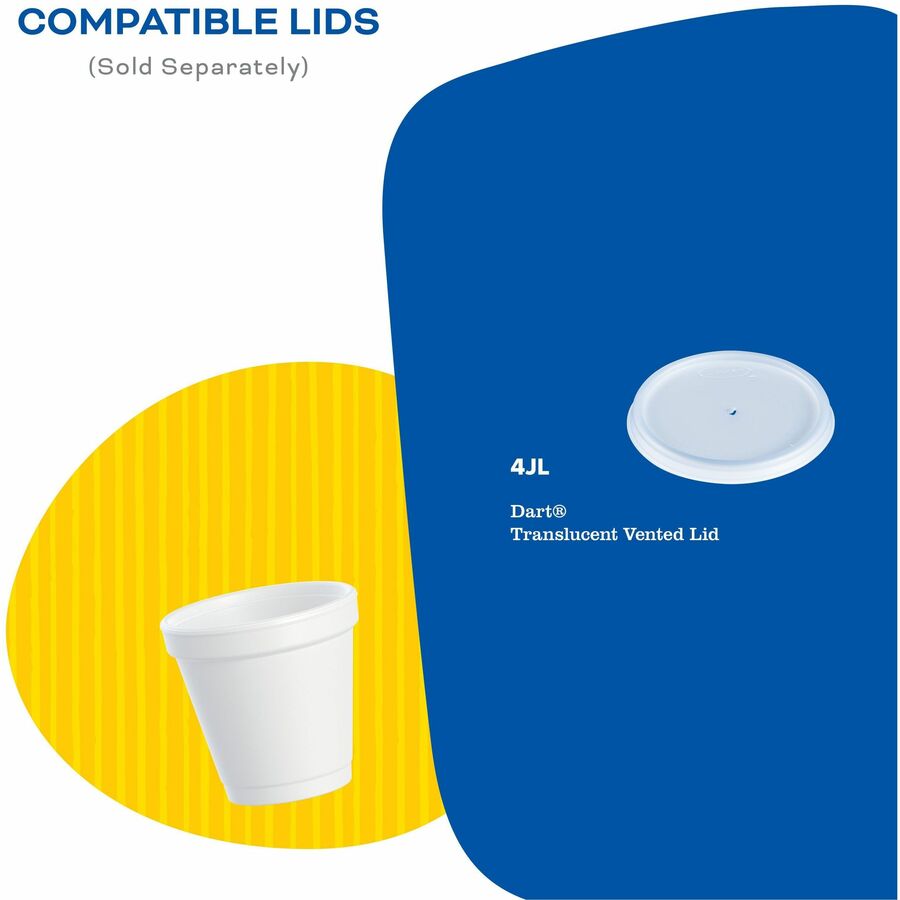Dart J Cup 4 oz Insulated Foam Cups