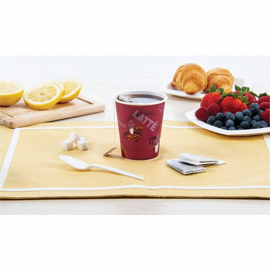 Solo 8 oz Bistro Design Disposable Paper Cups