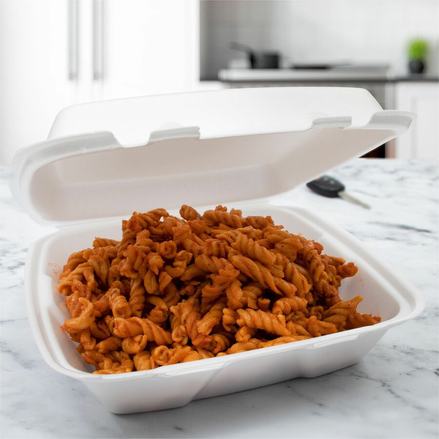 Dart Large 1-Compartment Carryout Foam Trays
