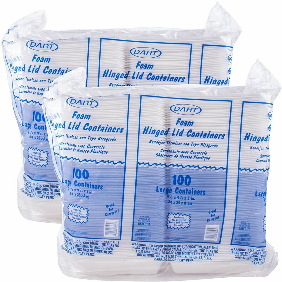 Dart 9-1/2" Single-Compartment Foam Containers