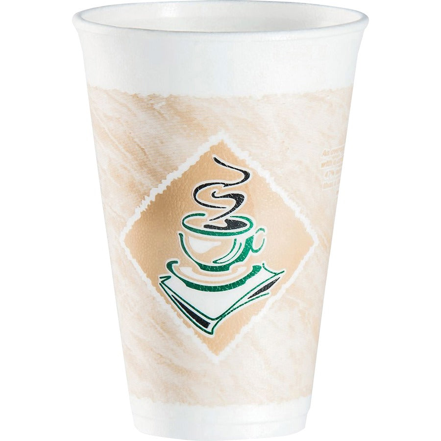 Dart ThermoGlaze 16 oz Design Insulated Foam Cups