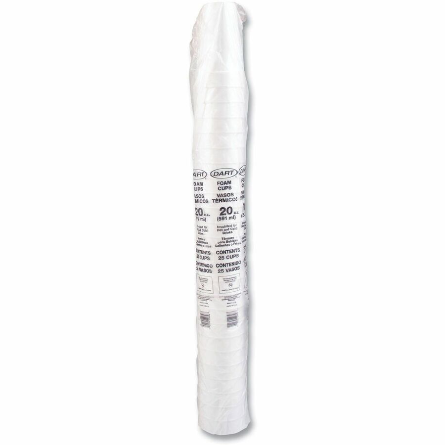 Dart J Cup 20 oz Insulated Foam Cups