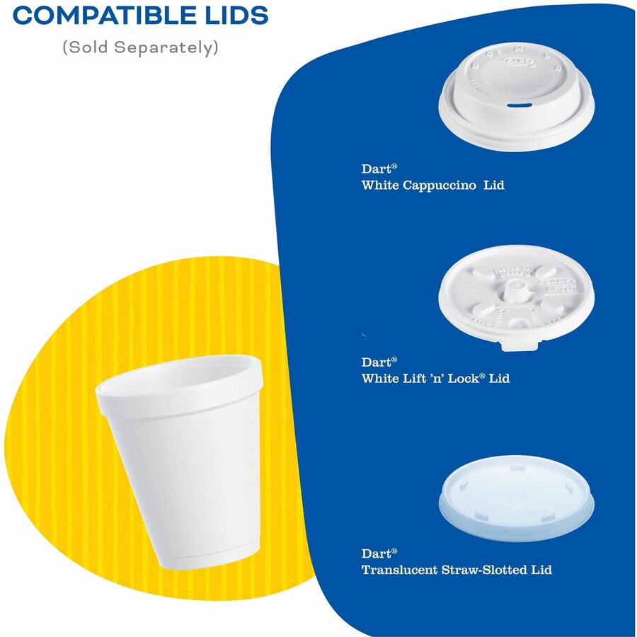 Dart J Cup 20 oz Insulated Foam Cups
