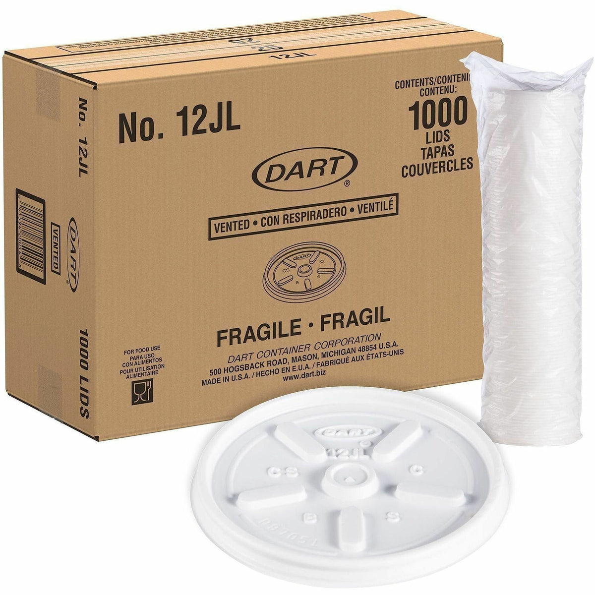 Dart Dart Vented 6-12 oz Hot Cup Lids