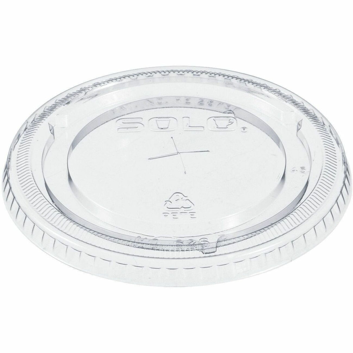 Dart 12-24 oz PET Plastic Straw-Slotted Lid - Clear