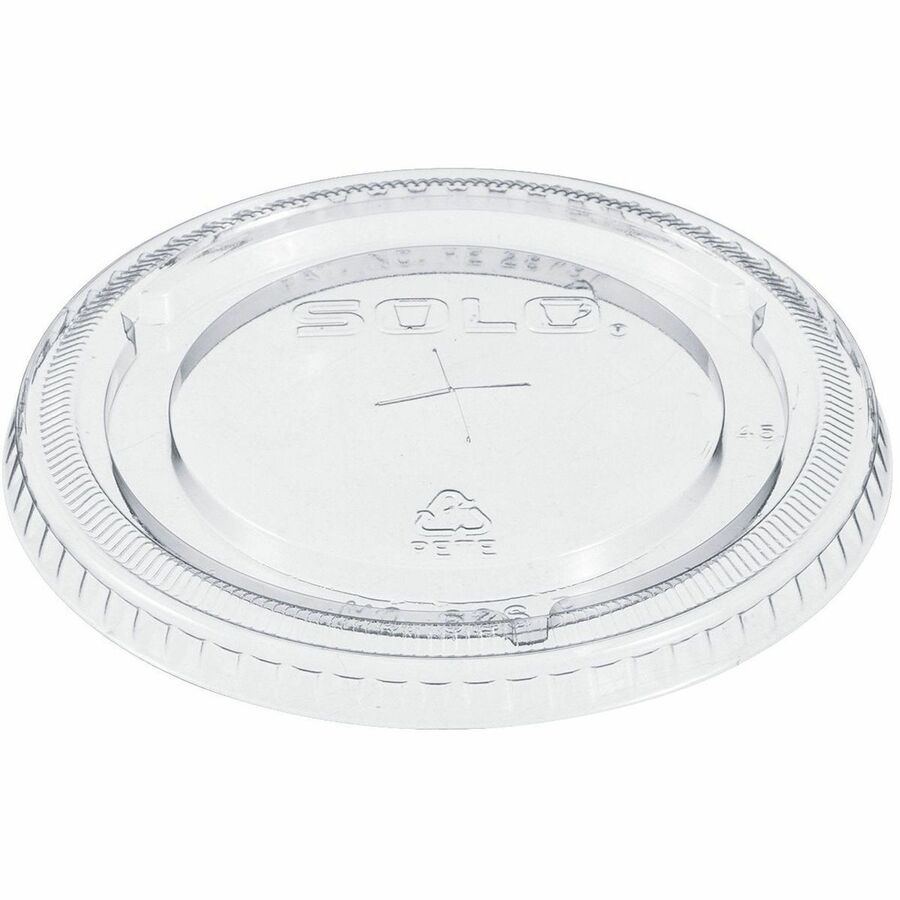 Dart 12-24 oz PET Plastic Straw-Slotted Lid - Clear