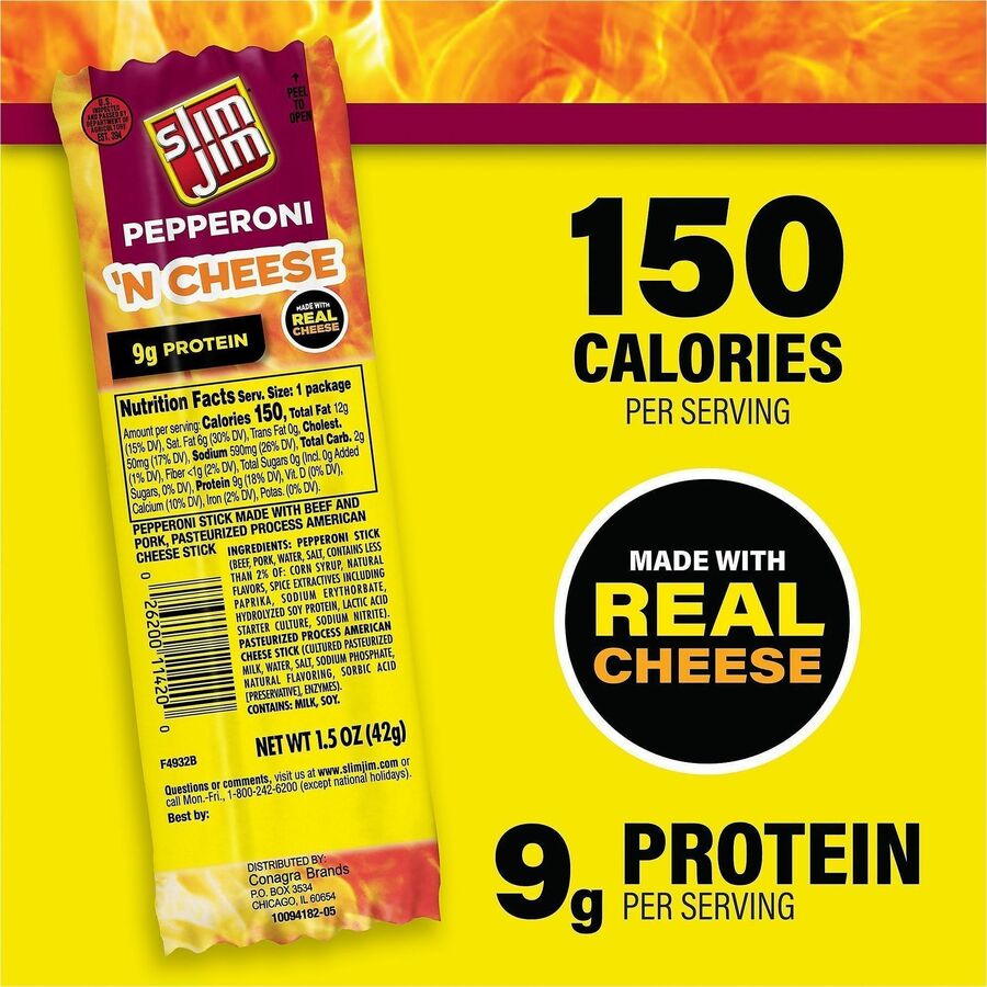 Green Rabbit Slim Jim Pepperoni & Cheese Sticks