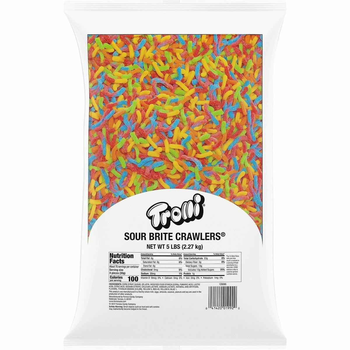 Green Rabbit Sour Brite Crawlers Gummy Worms