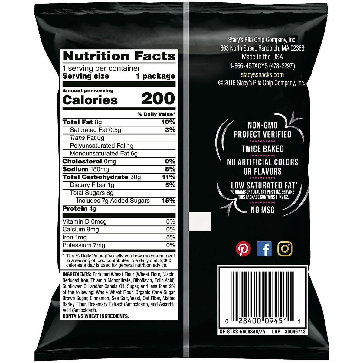Green Rabbit Stacy's Cinnamon Sugar Pita Chips