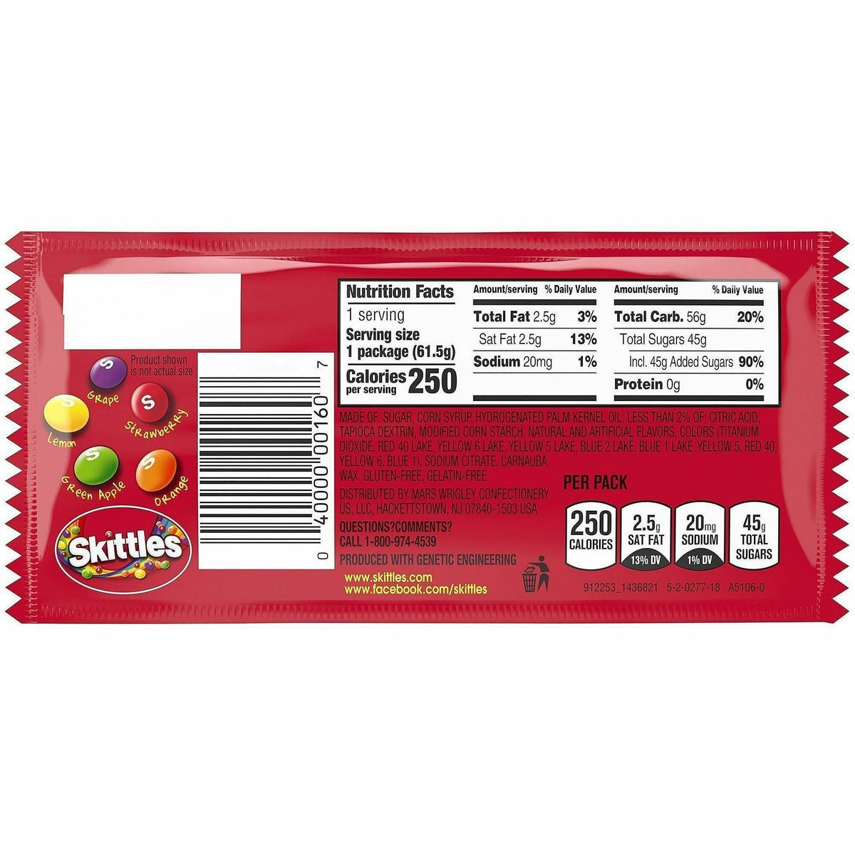 Green Rabbit Skittles Original Chewy Candy