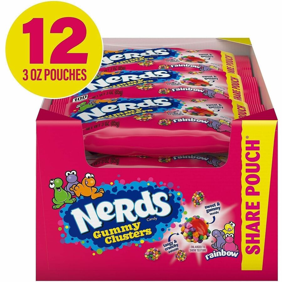 Green Rabbit Nerds Gummy Clusters Rainbow