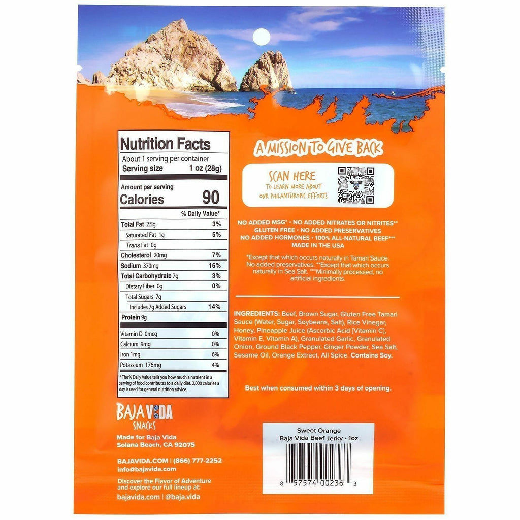 Green Rabbit Baja Vida Sweet Orange Beef Jerky