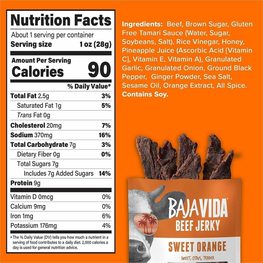 Green Rabbit Baja Vida Sweet Orange Beef Jerky