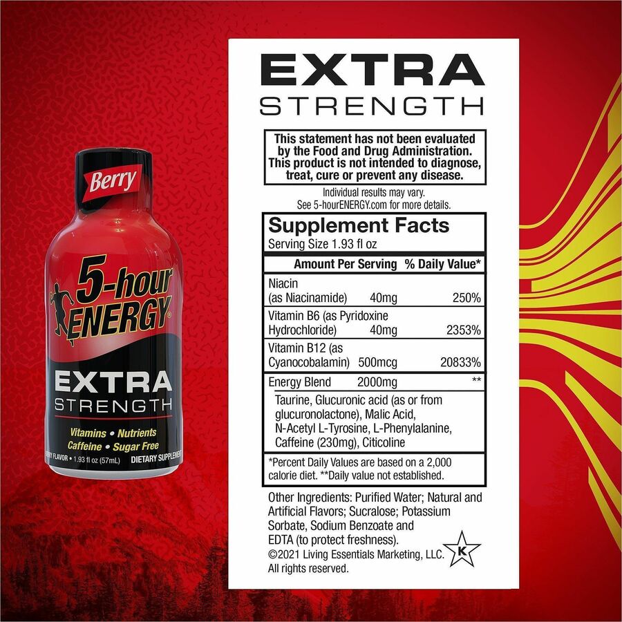 Green Rabbit 5 Hour Energy Extra-Strength Berry