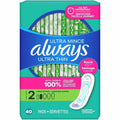 Always Ultra Thin Size 2 Long Super Pads, Unscented