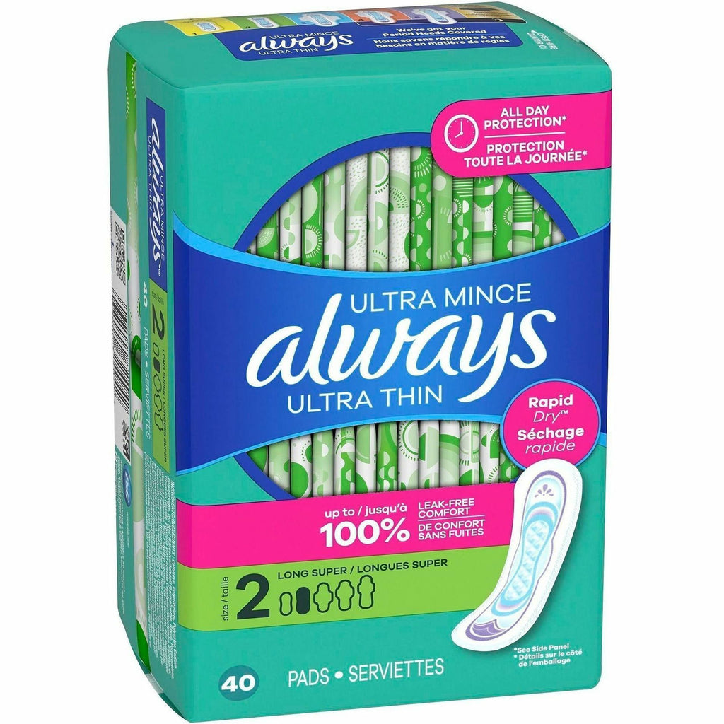 Always Ultra Thin Size 2 Long Super Pads, Unscented