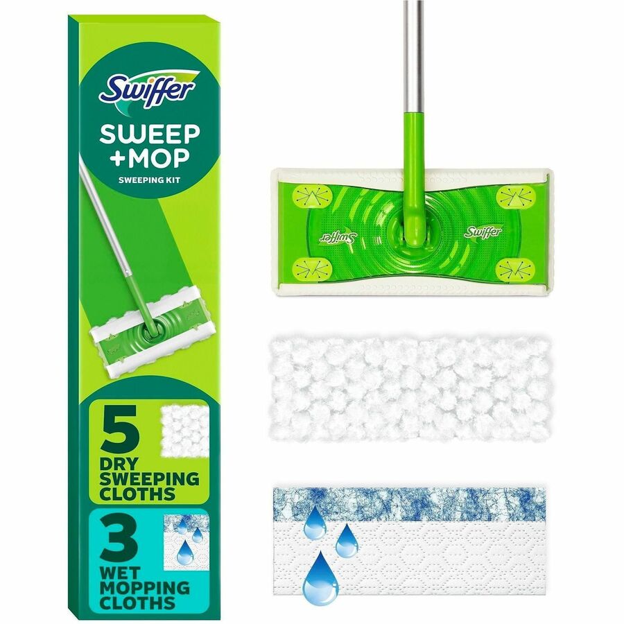 Swiffer Sweep and Mop Deluxe, 2-in-1 Floor Mopping and Sweeping Kit
