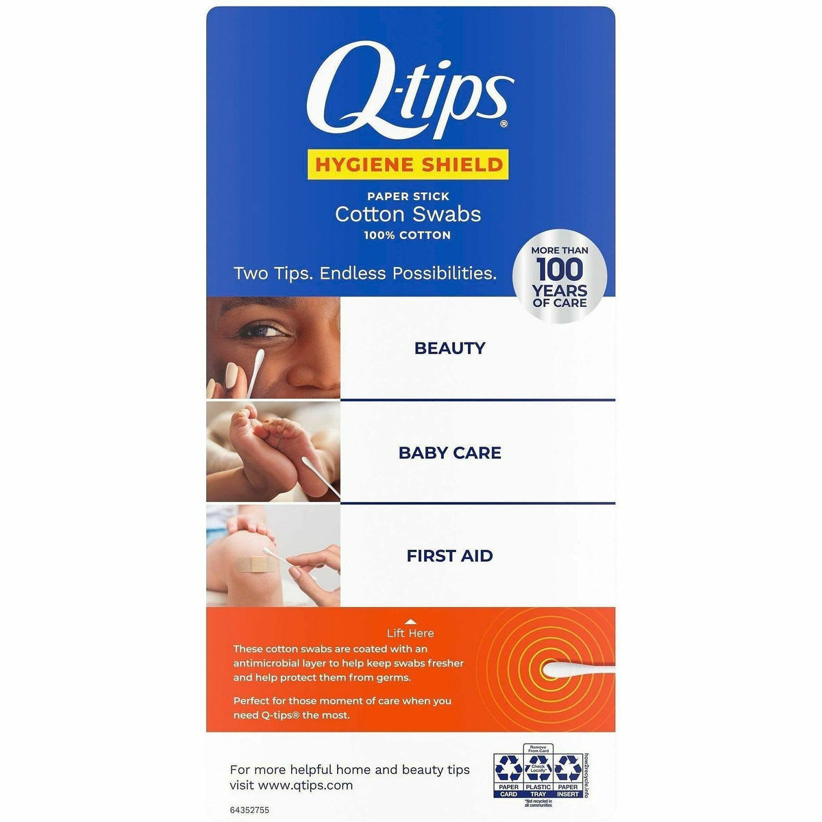 Soapbox Q-tips Antibacterial Original Cotton Swabs