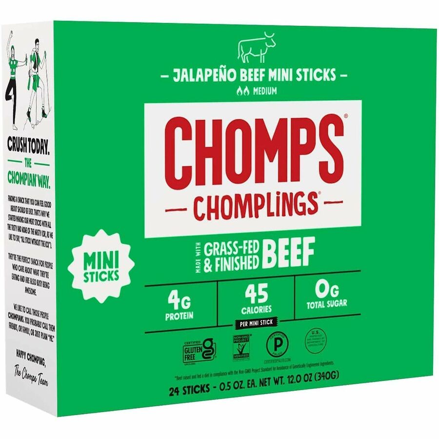 CHOMPS Chomplings Jalepeno Beef Jerky Sticks