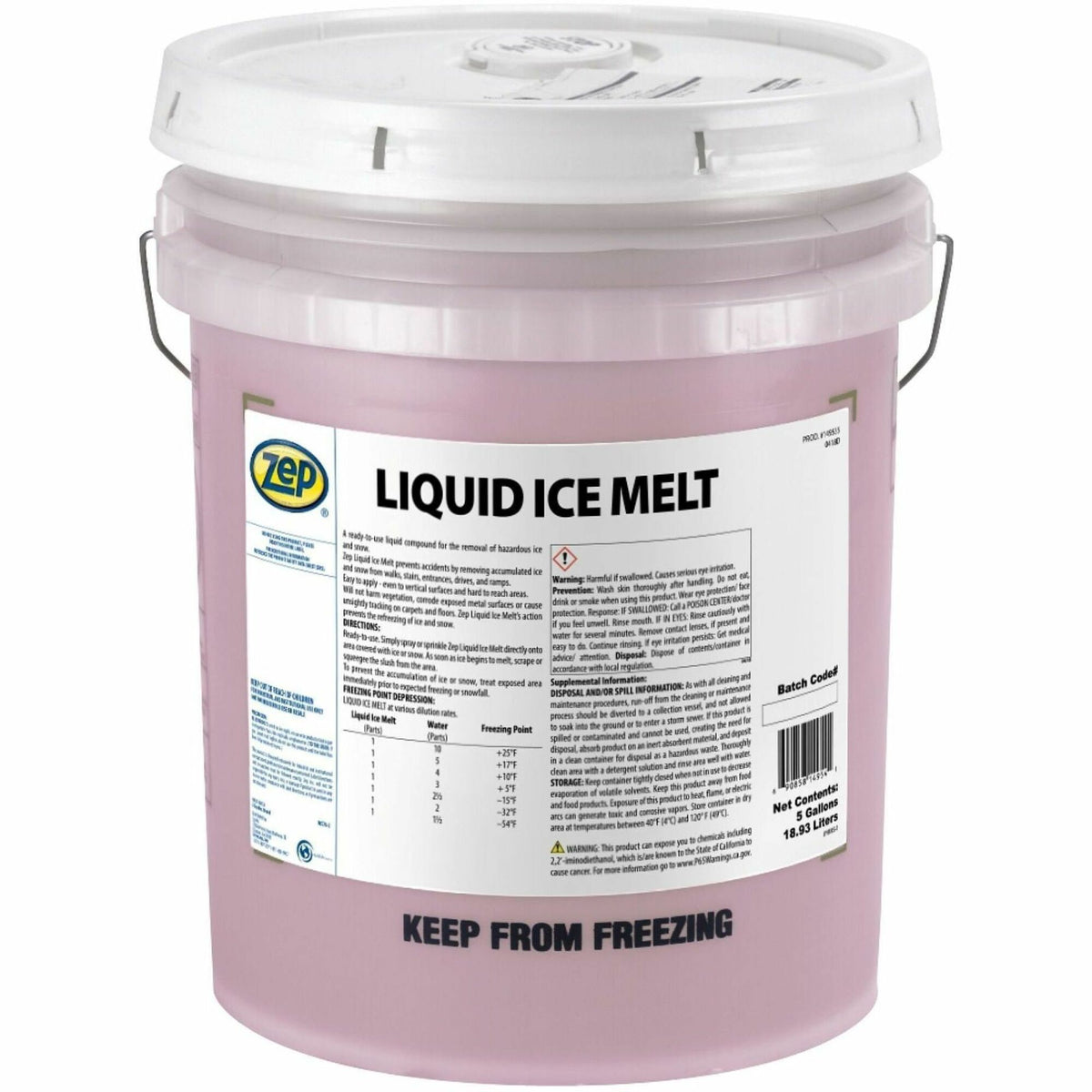Zep Commercial Liquid Ice Melt - 5 Gallon