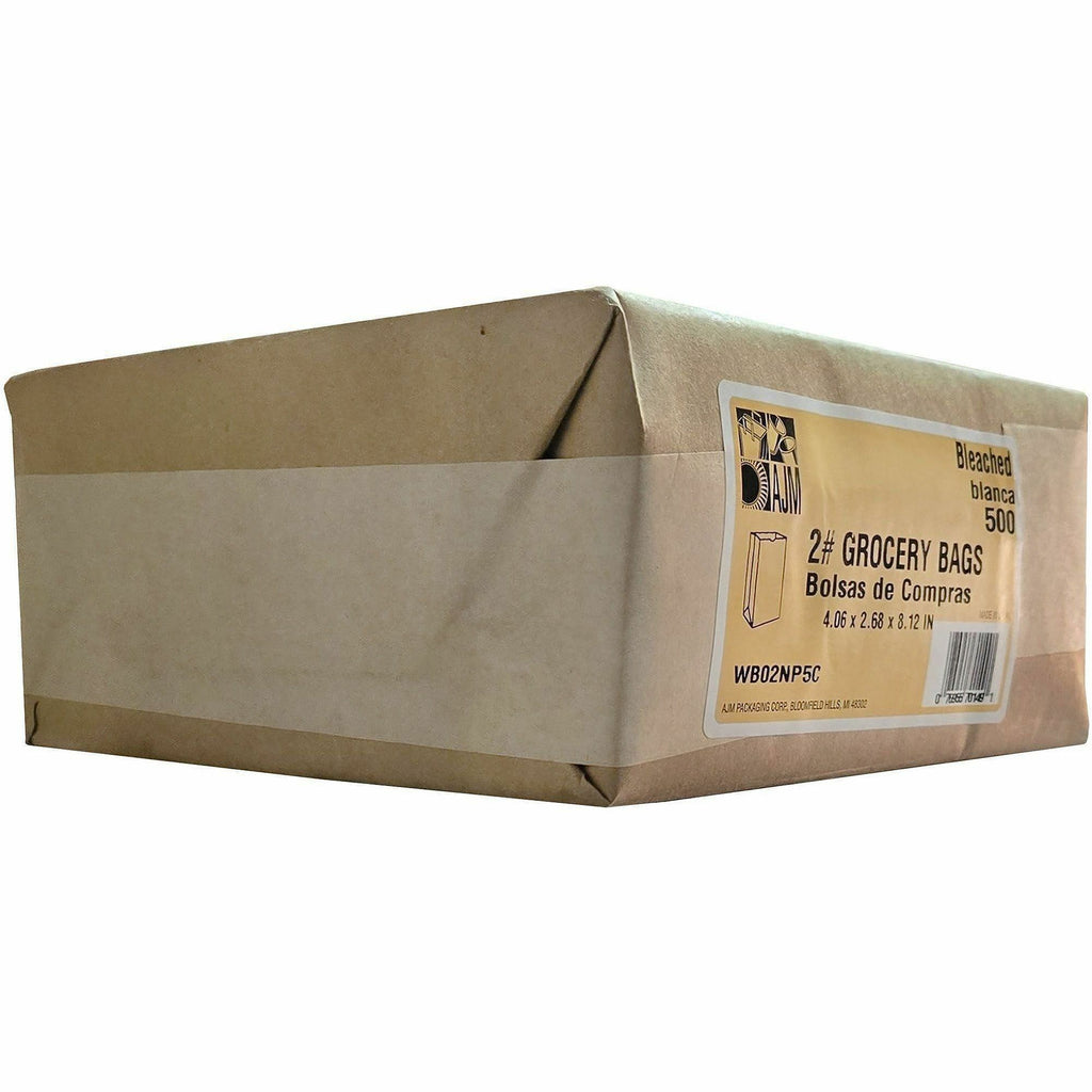 AJM #2 White Paper Grocery Bags