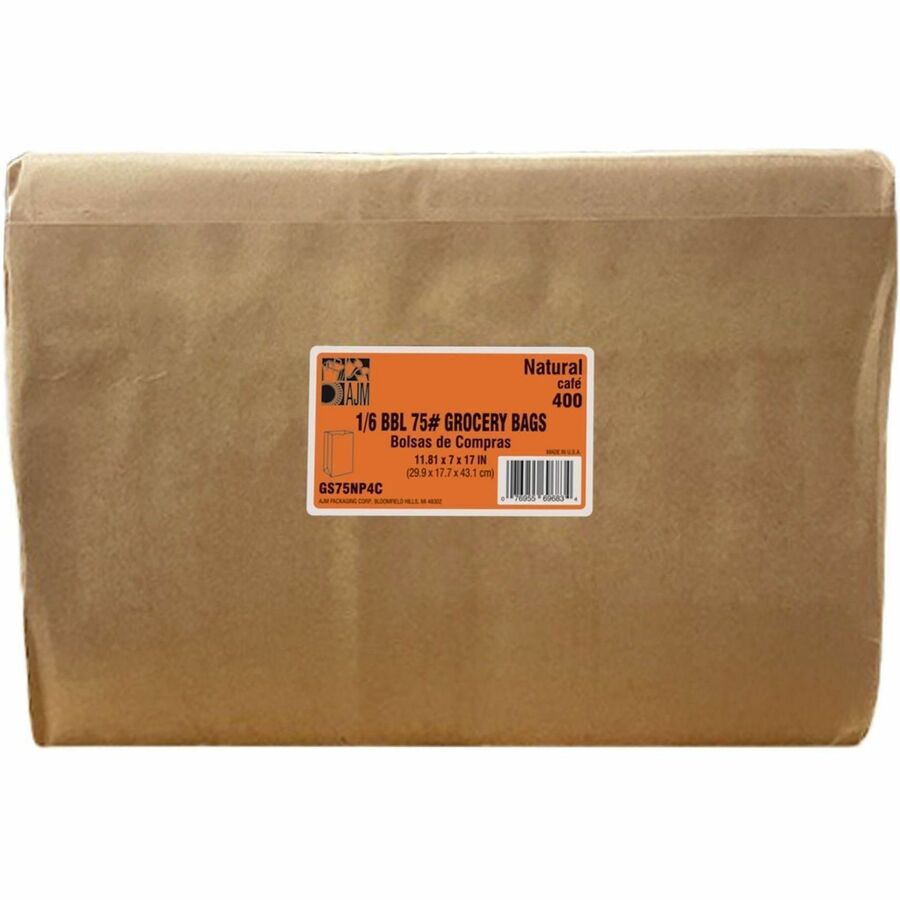 AJM 1/6 BBL #75 Kraft Paper Grocery Sacks
