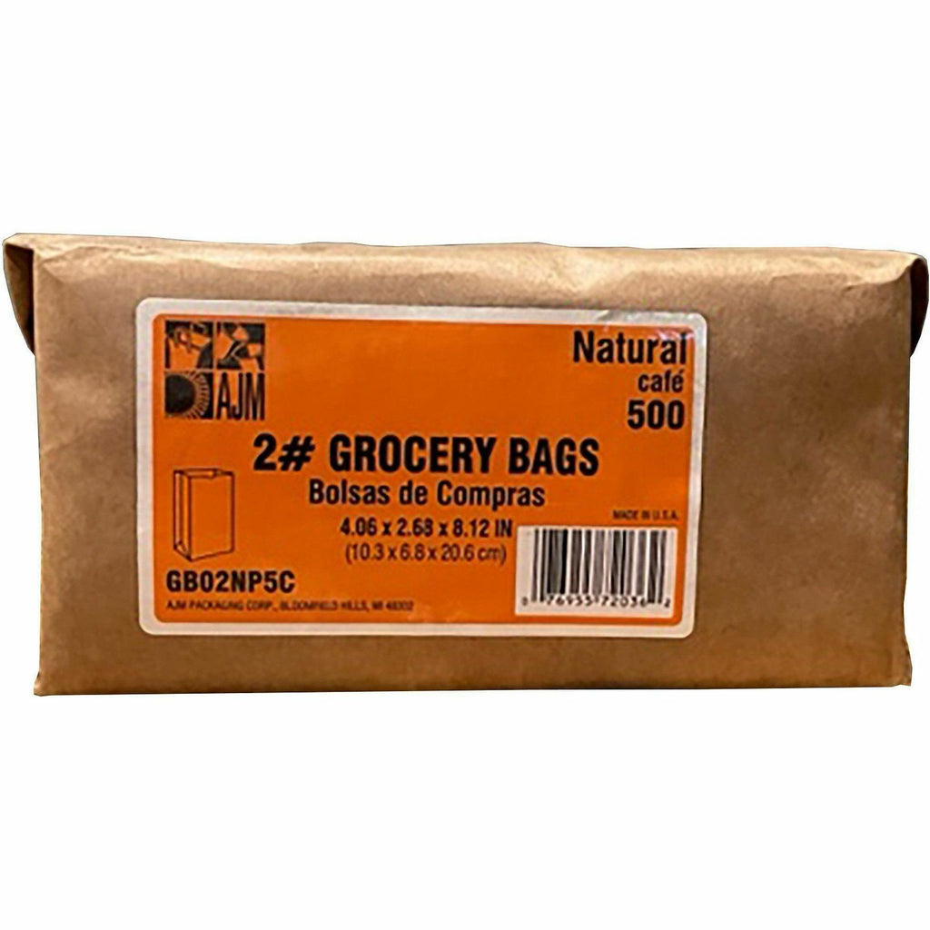 AJM #2 Kraft Paper Grocery Bags