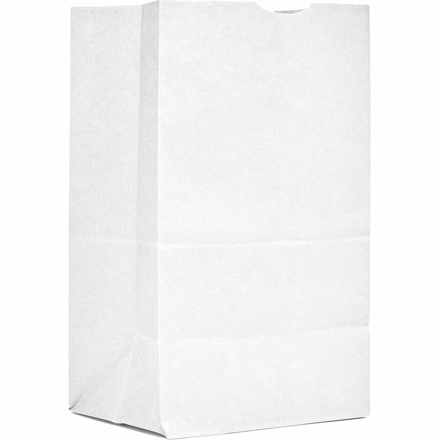 AJM #20 Squat White Paper Grocery Bags