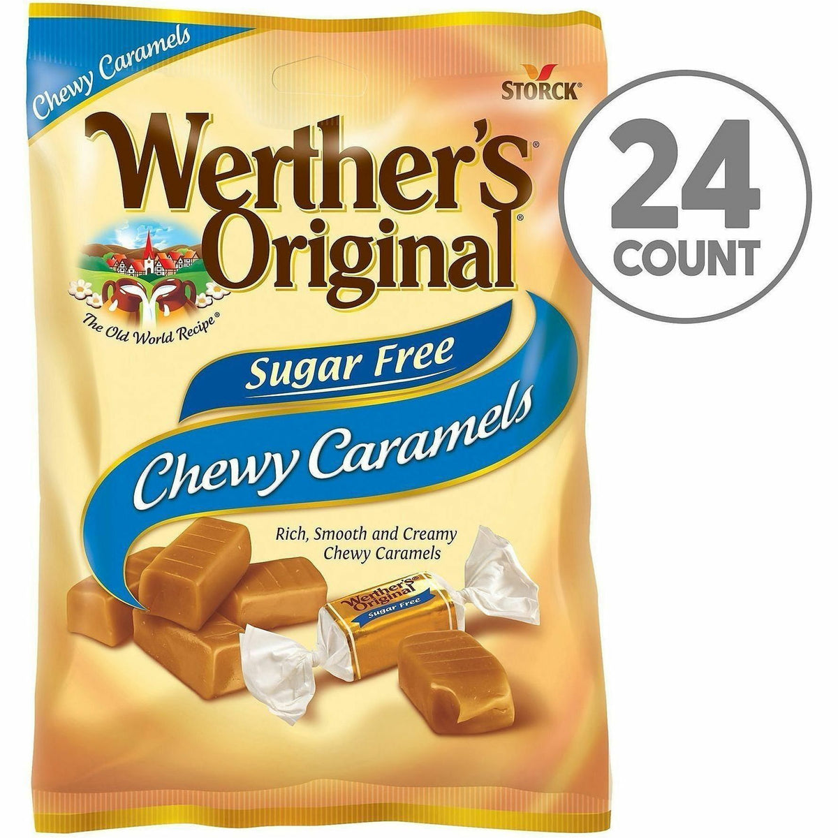 Green Rabbit Werther's Original Sugar-Free Carmel Candies