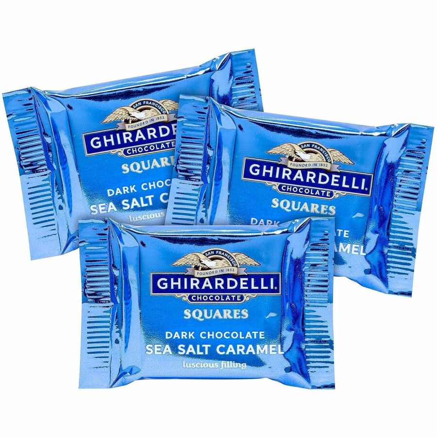 Green Rabbit Ghirardelli Dark Chocolate Sea Salt Caramel Squares
